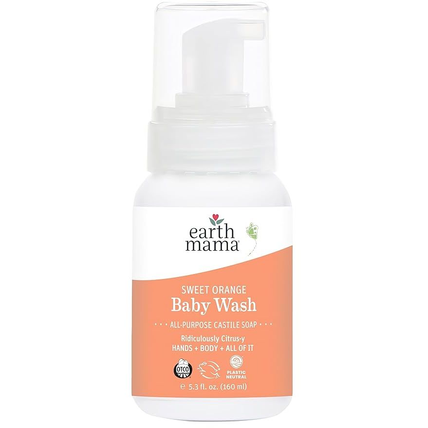 Earth Mama Sweet Orange Baby Liquid Wash Foaming Hand Soap is a gentle and nourishing soap made with organic ingredients. This pack includes a 5.3 fl oz bottle of foaming hand soap, perfect for use on sensitive skin.