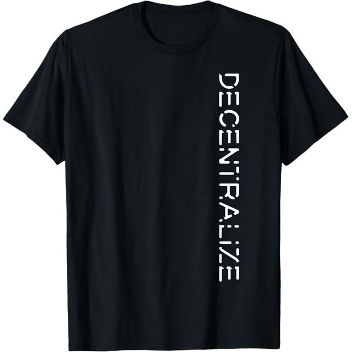 The Crypto Cryptocurrency Gift Blockchain T-Shirt | DECENTRALIZE T-Shirt is a unique and trendy clothing item designed for cryptocurrency enthusiasts and individuals interested in blockchain technology.