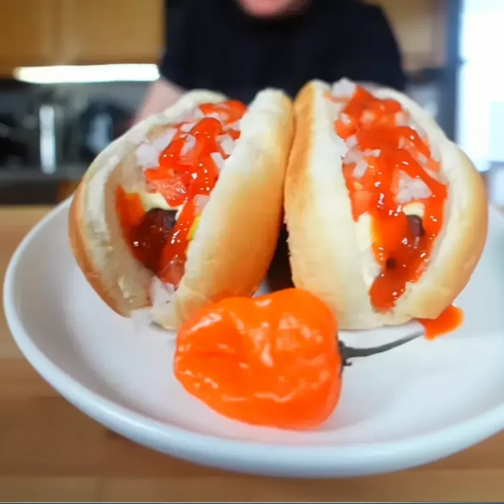 Hot Dogs with Creamy Habanero Sauce image