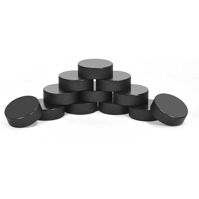 Ice hockey pucks are essential equipment used for practicing and training in the sport of ice hockey. The classic design of a regulation ice hockey puck is 6 ounces in weight, with a diameter of 3 inches and a thickness of 1 inch. They are typically made of rubber material, allowing for durability and long-lasting use on the ice.