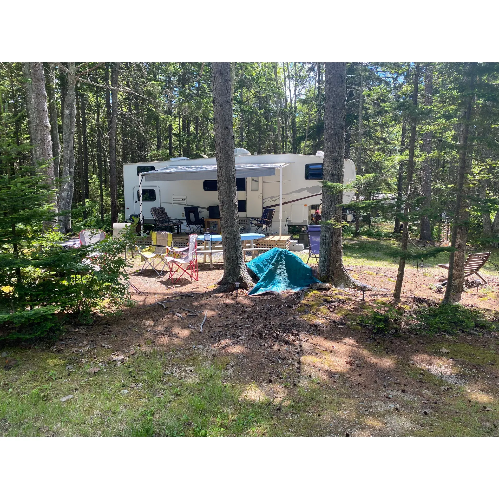 Sherwood Forest Campsite offers a serene and secure retreat that has earned the admiration and loyalty of its guests. With its prime location, campers enjoy the soothing sounds of ocean waves as they drift off to sleep and the convenience of being a stone's throw away from the pristine Pemaquid Beach and the iconic Pemaquid Lighthouse. The welcoming and accommodating staff enhance the campsite atmosphere, ensuring that everyone, from solo travelers to families, feels right at home.

The campground serves as an excellent base for travelers looking to explore the beauty of the Maine Coast. The array of available tent sites allows guests to be as close to nature as they desire, with some enjoying opportunities for stargazing in the open fields. For those requiring modern comforts, the bath house is celebrated for its cleanliness, and the added delight of favorite tunes on the radio makes for a pleasant touch.

The property's layout promotes a strong sense of community, akin to a charming neighborhood, where friendly faces and the thrill of reconnecting year after year foster a space of excellent vibes and joyful experiences. Whether looking to relax in a tranquil environment or seeking adventure through coastal activities such as kayaking, Sherwood Forest Campsite offers a quaint but lively setting.

The campsite maintains reasonable rates for amenities, including electric and water hookups, making it an attractive option for budget-conscious campers. While the campsite thrives in maintaining its rustic essence, they accommodate modern needs with a dump station and a honey wagon service available for reservation. 

Sherwood Forest Campsite is an ideal choice for those eager to embrace the outdoors without sacrificing warmth and camaraderie, promising a memorable escape filled with natural splendor and friendly community. Whether visiting for a quiet weekday stay or a bustling weekend getaway, the campsite offers a diverse experience for all nature lovers. Description by ChatGPT.