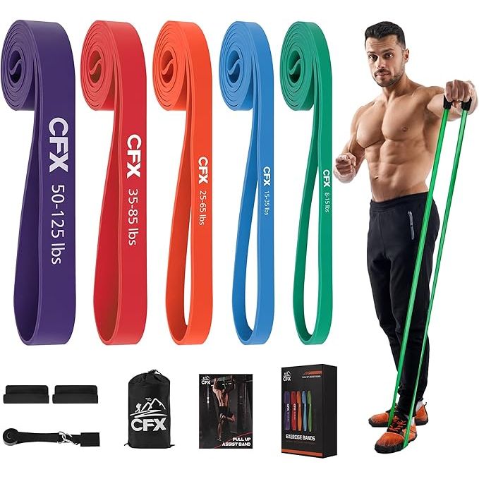 Introducing the high-quality CFX Resistance Bands, crafted from 100% high-grade natural rubber to ensure superior durability and performance. These bands are designed to be sturdy, non-toxic, and odor-free, providing a comfortable workout experience with their soft, anti-slip surface.