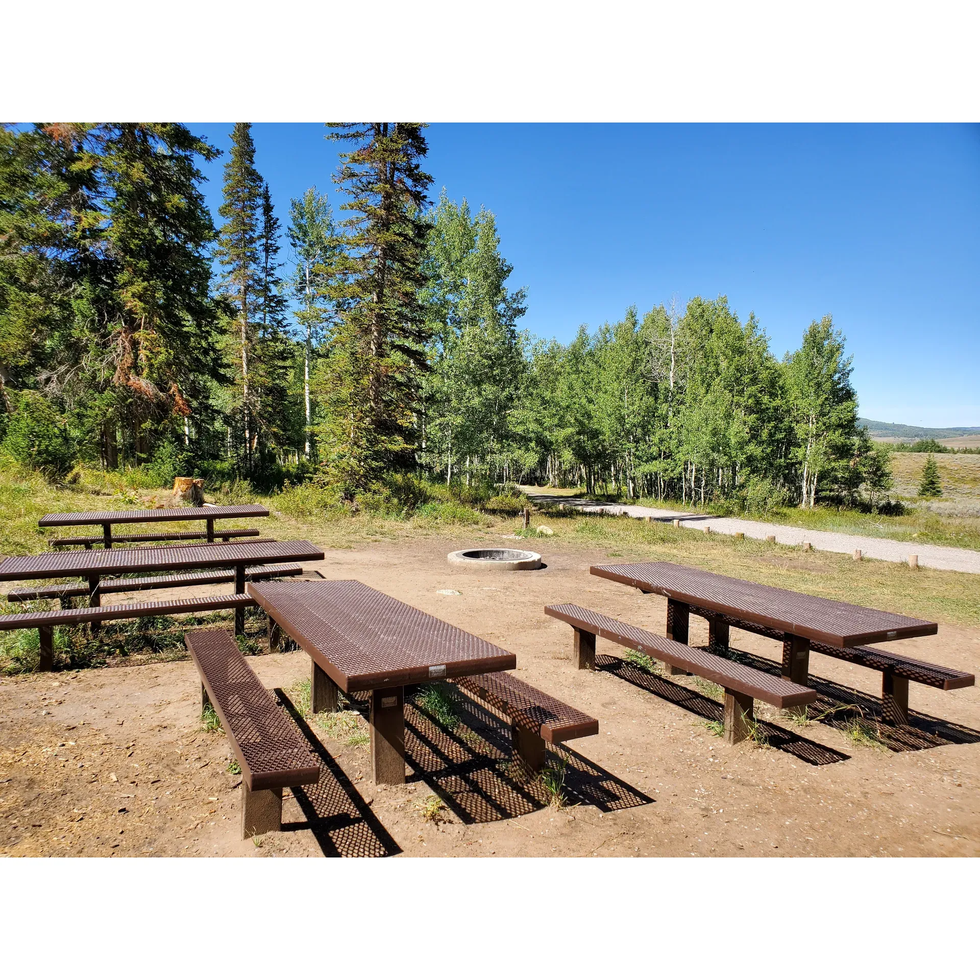 Gooseberry Campground, located in the scenic Manti-La Sal National Forest, offers a quaint and picturesque camping experience for those seeking tranquility and a close encounter with nature. This small, yet enchantingly beautiful campground delivers a rustic outdoor adventure, surrounded by a lush cottonwood forest with thick underbrush and verdant grasses. Visitors are greeted by well-maintained vault toilets and each campsite is equipped with sturdy concrete fire pits and large wooden picnic benches, adding a touch of convenience to the natural surroundings.

The serene environment is complemented by the dense trees which offer an abundance of shade, making for pleasant, cool resting spots even on warmer days. Despite its intimate size, the campsites are thoughtfully spaced out, ensuring privacy and a sense of personal charm. The proximity to a nearby creek lends a sense of adventure for those willing to take a short descent into nature to explore the refreshing waters, while the lack of immediate hiking trails encourages guests to revel in the art of relaxation, undisturbed by the bustle of more developed campgrounds.

Evenings at Gooseberry Campground are particularly magical, as the absence of light pollution gifts campers with a celestial showcase of twinkling stars, and the remote location means you are more likely to hear the enchanting calls of elk rather than any vehicular noise.

Frequent visitors appreciate the campground's peaceful ambiance, and its convenience to local fishing spots and extensive ATV trails that meander through the surrounding area, presenting opportunities to explore the wilderness. The group site, in particular, is a favorite, allowing larger gatherings to enjoy the facility's offerings collectively.

Although the campground does not boast running water, the pristine condition of the site, combined with the soothing sounds of nature and the enchanting forest backdrop, ensure that guests can comfortably embrace the simplicity of the outdoors. With every detail poised to enhance the camping experience, from the clean amenities to the chance to immerse oneself in the raw beauty of the outdoors, Gooseberry Campground is an idyllic retreat for those seeking an intimate connection with nature and a peaceful escape from the everyday. Description by ChatGPT.