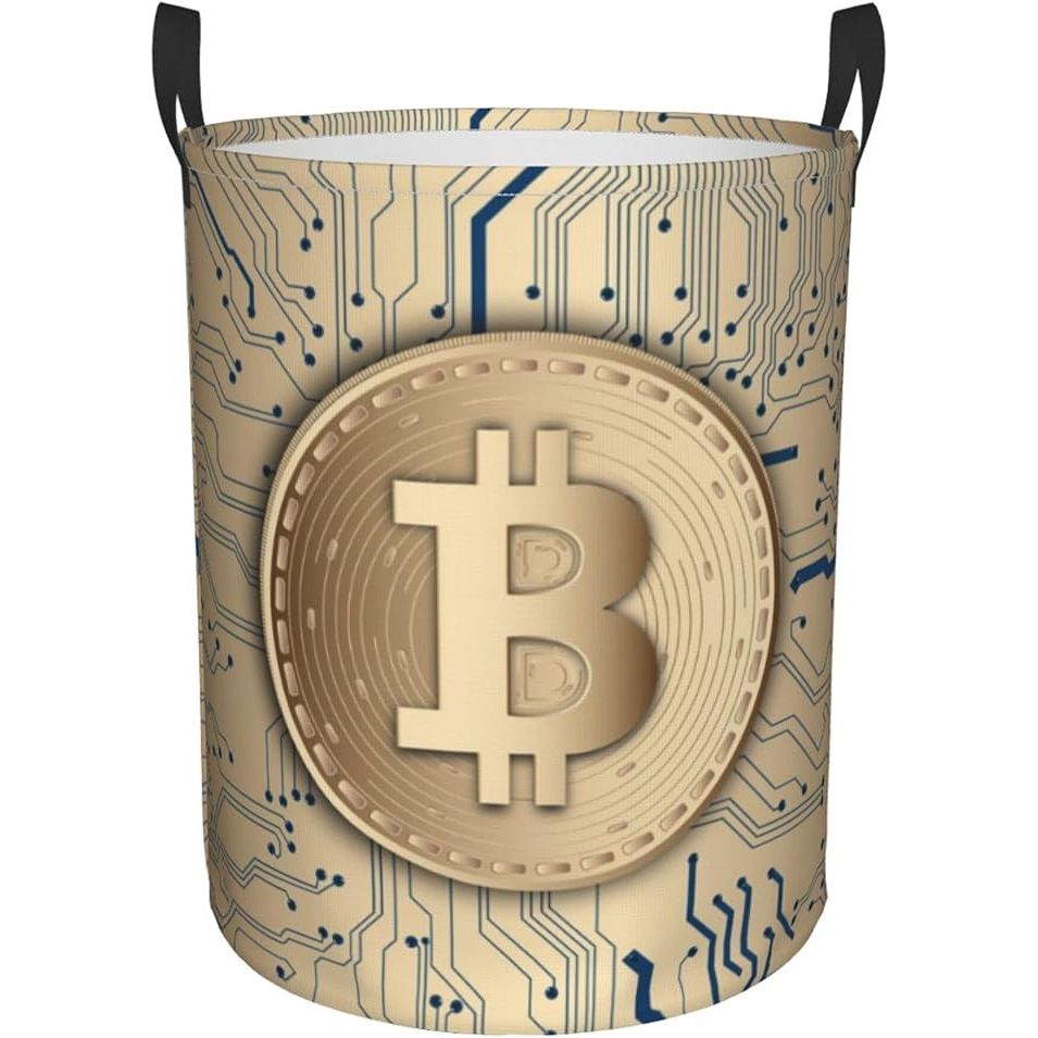 The Crypto Blockchain Currency Bitcoin pattern laundry basket is a versatile storage solution with a large capacity of 19.7inches x 15.7inches(50cm x 40cm). Perfect for organizing toys, laundry, and nursery clothing, this multi-use basket can be used in various settings such as the bedroom, bathroom, living room, office, and more.