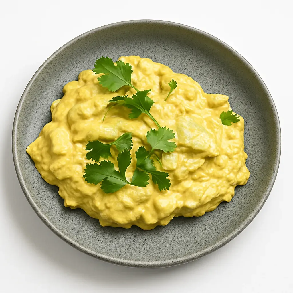 A traditional Danish dish combining marinated herring with a creamy curry dressing, enhanced by apples and capers. Perfect as an appetizer or served on rye bread.