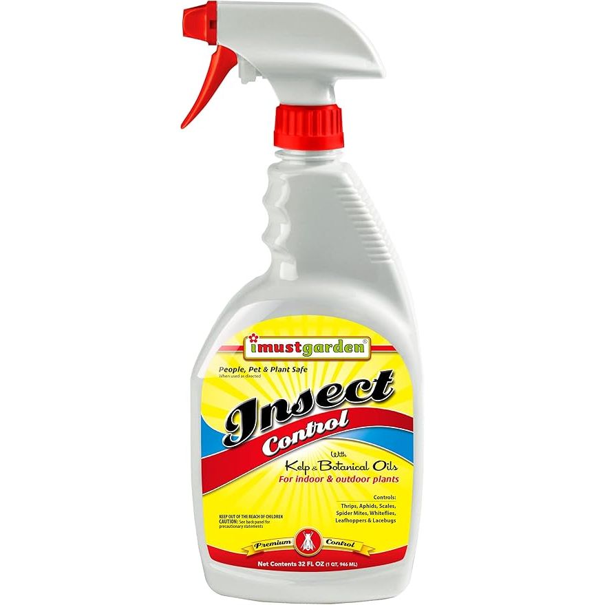 I Must Garden Insect Control is a natural insecticide that is designed to eliminate and repel various common garden pests such as aphids, whiteflies, mites, gnats, and more. This 32oz spray bottle is easy to use and can be applied directly to plants affected by these pests.