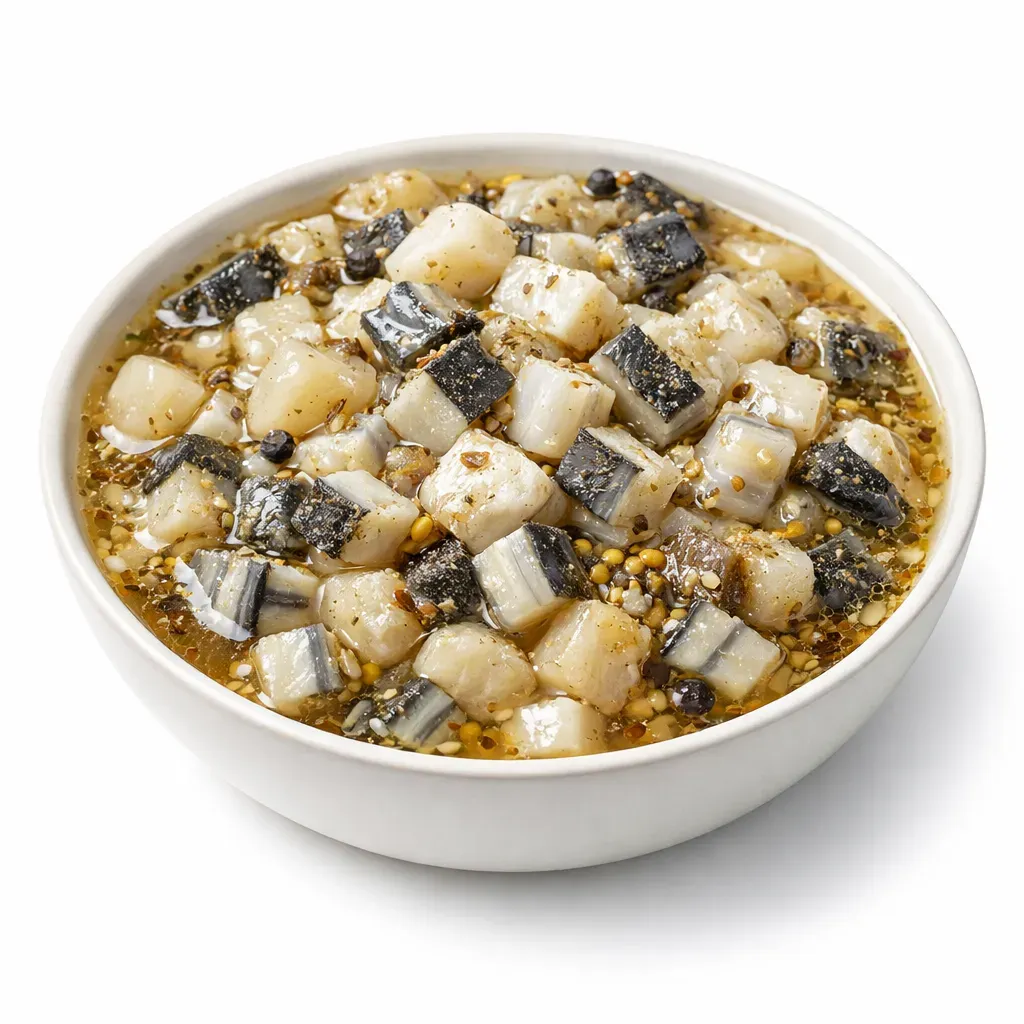 Explore a traditional taste of the Arctic with this authentic Pickled Maktaaq recipe. This Inuit delicacy, immersed in a spicy vinegar sauce, showcases the flavors of the North through preserved foods. Perfect as an appetizer or a unique addition to a breakfast feast, this pickled dish delivers history and tastiness in each bite.