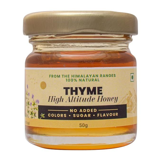Shiva Organic Thyme Honey is a premium quality honey sourced from the high altitude Himalayan region. This honey is produced by bees that collect nectar from thyme plants, resulting in a unique and flavorful honey with aromatic notes of thyme.
