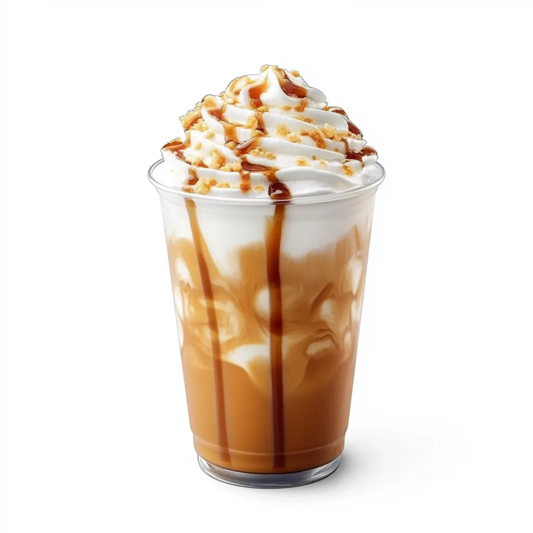 An Iced Caramel Macchiato is a popular coffeehouse drink that layers chilled milk, sweet caramel syrup, strong espresso, and a drizzle of caramel sauce. This refreshing beverage is known for its delightful combination of sweet and creamy flavors, contrasting with the boldness of the espresso.