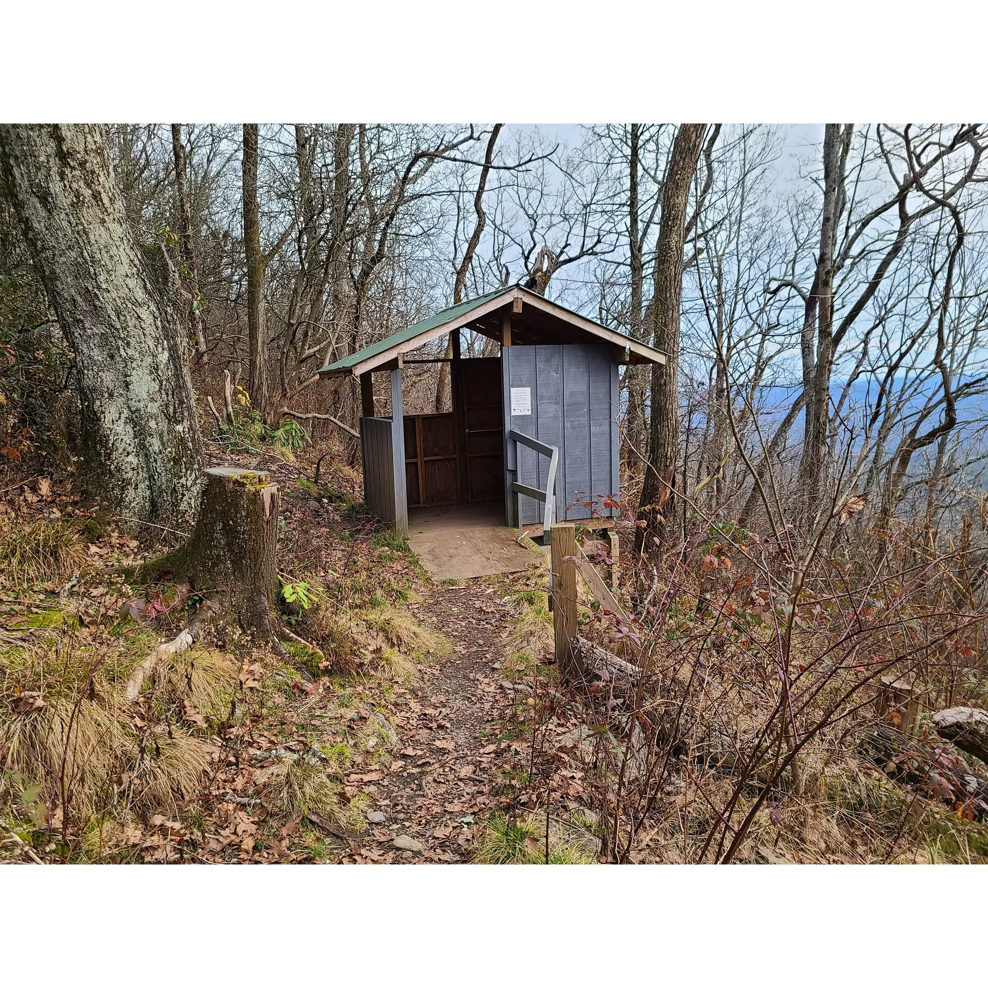 Carter Gap Shelter is an inviting haven for hikers traversing the picturesque trails of the Appalachian. This charming shelter provides the rustic comforts of the great outdoors, featuring a communal fire pit where travelers can gather to share stories and warmth under the starry night sky. A convenient covered table presents the perfect spot for a scenic meal or a restful break during the day's adventures.

A mere stone's throw from the shelter, a clear water source offers refreshment and a natural respite approximately 100 yards away, ensuring that hikers can easily replenish their water supplies. Boasting generous space for tent pitching, the shelter area allows ample room for hikers to set up their own personal sleeping quarters, embracing the tranquility of nature.

Accommodating up to six guests within its cozy confines, the shelter provides a snug retreat after a day of exploring the lush surroundings. Additional visitors often find comfort in setting up tents in the surrounding area, appreciating the shelter's friendly and welcoming ambiance.

Carter Gap Shelter is not just a place to rest but an experience to be cherished, particularly noted for the delightful vistas that can be glimpsed from unexpected vantage points. It stands as a testament to the camaraderie and the spirit of the hiking community, serving as a peaceful stopover for those embarking on the memorable Standing Indian Loop or other scenic hikes in the region. Description by ChatGPT.