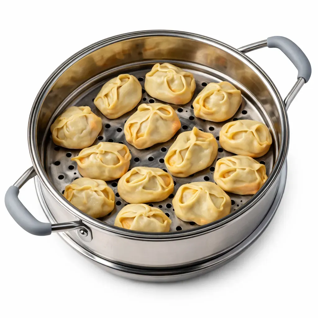 Immerse yourself in the flavors of Central Asia with this traditional Kazakh dish, Manti. These dumplings, filled with hearty beef and sweet pumpkin, make a comforting main course perfect for family gatherings and special occasions.