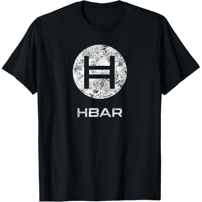 HBAR Crypto Hedera Hashgraph Blockchain Token Distressed T-Shirt image