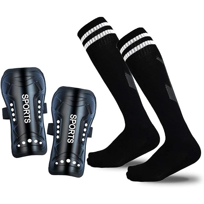 Soccer shin guards are essential equipment for soccer players of all ages, especially children and teenagers, to protect their shins from injuries during games and practices. This soccer shin guards pads with socks gear is specifically designed for kids aged 3 to 16 years old and up, providing a comfortable fit and maximum protection.