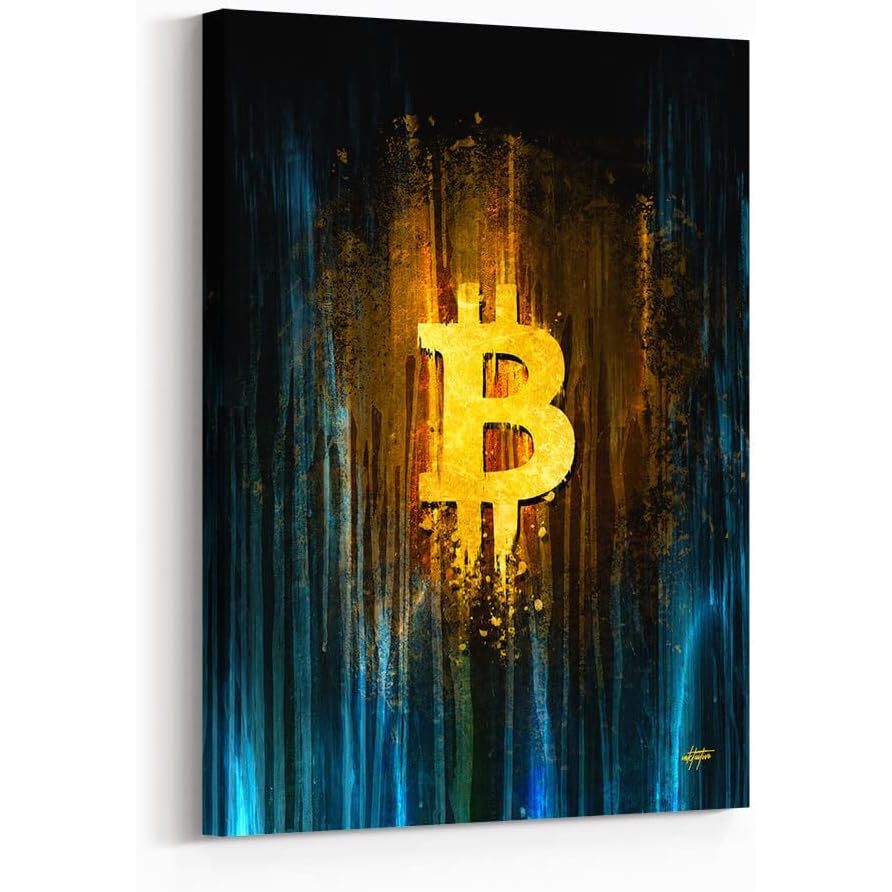 The Inktuitive 'Bitcoin Crypto' Inspirational Wall Decor is a high-quality canvas print designed to bring motivation and inspiration to any office space. Measuring 16x12 inches, this wall art features a vibrant and detailed high-resolution print of a Bitcoin design, perfect for those interested in cryptocurrency or finance.