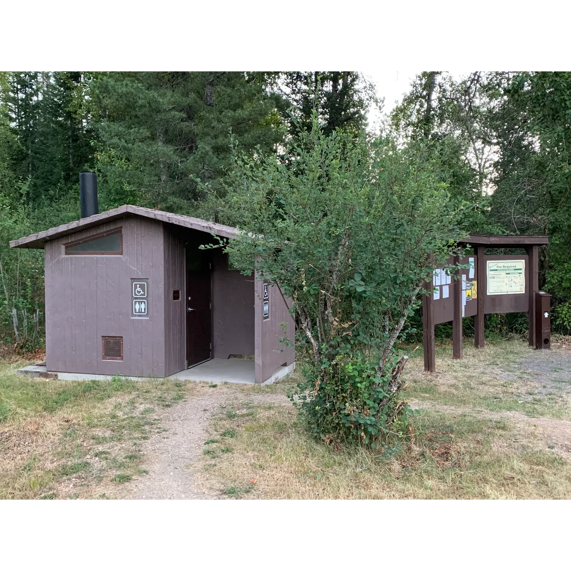 Cedar Creek Campground offers a serene outdoor experience with its trio of secluded campsites encompassed by the natural greenery of towering trees, providing privacy and a peaceful retreat from the bustling world. The presence of a creek nearby enhances the rustic charm, presenting anglers with an excellent opportunity for fishing, catering to both amateur and seasoned enthusiasts alike.

Ideal for tent camping and those journeying on motorcycles in search of a refreshing stopover, Cedar Creek boasts convenient features including fire rings and barbecue areas, perfect for those who enjoy cooking over an open flame and engaging in the classic camping experience. Each campsite includes ample parking space, ensuring that guests have a hassle-free arrival and setup. Additionally, visitors can take a dip in the river for a refreshing wade, adding another layer to the laid-back ambience.

Cleanliness and maintenance are taken seriously here, with facilities such as restrooms being well-kept, reflecting the campground's commitment to providing a comfortable experience.

Priced at an affordable $10, Cedar Creek Campground is a value-rich option for outdoor enthusiasts who prefer a smaller campground that is not designed for trailers but provides adequately sized spots for tents and parking, with easy access to outdoor adventures and tranquil nature experiences. 

Overall, the simplistic charm and convenient amenities make Cedar Creek Campground a desirable destination for those who appreciate the great outdoors, echoing the promise of a pleasant stay in a comfortable and natural setting. Description by ChatGPT.