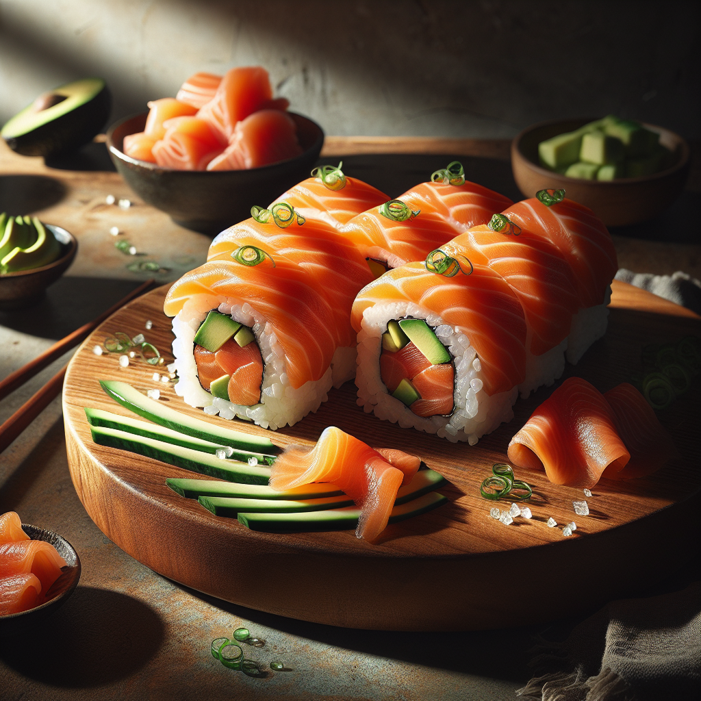 This recipe will guide you through the steps of creating a delicious Smoked Salmon Sushi Roll, perfect for both sushi novices and enthusiasts. Start by preparing sushi rice and gathering all the necessary ingredients. Once you have your components ready, you'll learn how to assemble this classic sushi roll with ease.