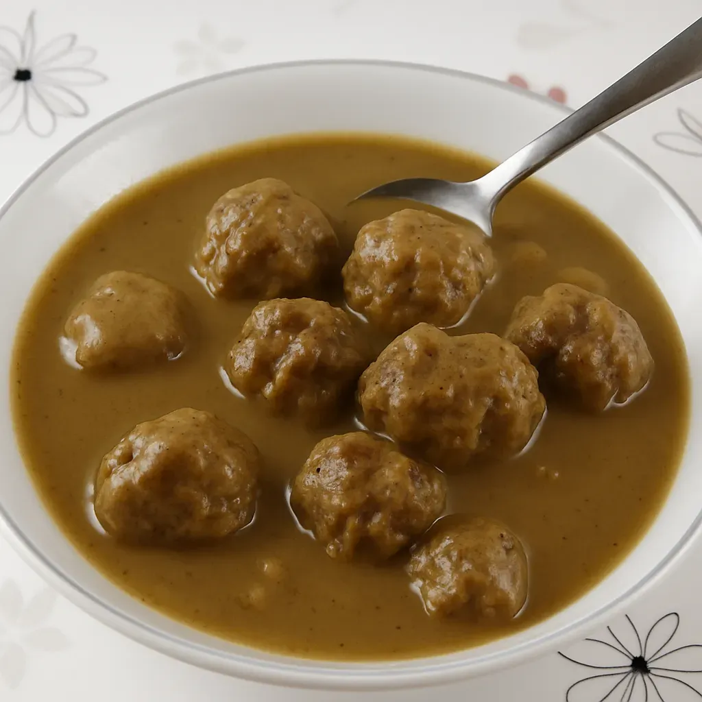 Ragoût de Boulettes, a traditional French-Canadian meatball stew, is a hearty and comforting dish perfect for cold days. This recipe includes succulent pork meatballs seasoned with a blend of spices and herbs, simmered in a thick, savory gravy made from a roux base, aromatic vegetables, and rich beef or chicken stock.