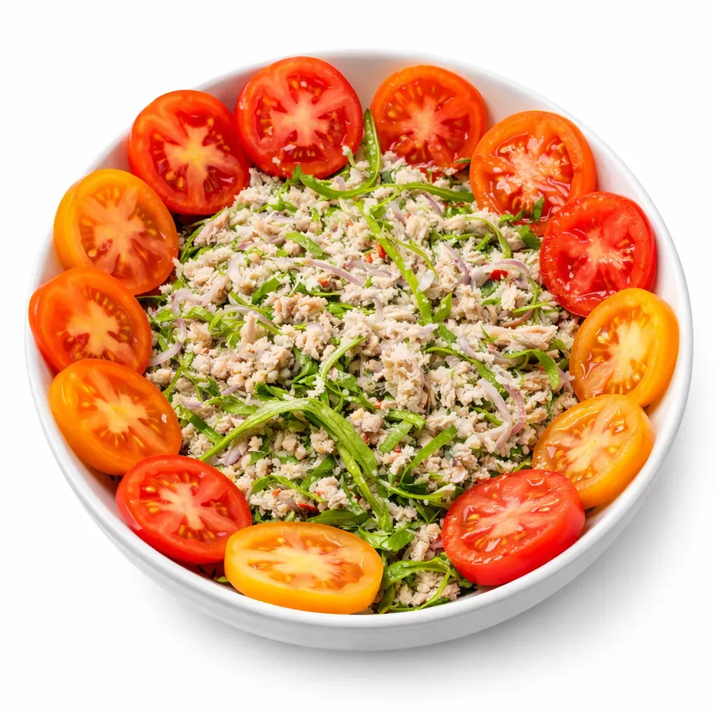 Mas Huni is a cherished traditional Maldivian breakfast dish that combines tender flaked tuna with freshly grated coconut, red onions, chili, and curry leaves, offering a refreshing start to the day.