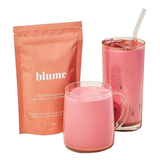 Blume Organic Beetroot Latte is a powdered energy-boosting blend made with organic beet powder, clove, cinnamon, and ginger. This vegan, keto-friendly, and gluten-free beverage is rich in antioxidants and free from caffeine, making it a natural and healthy way to increase energy levels without the crash associated with caffeine consumption.