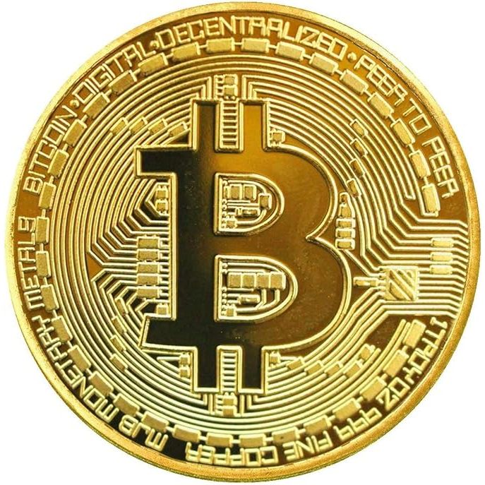 The 3-piece Bitcoin Coin set includes gold, silver, and bronze physical coins featuring the iconic Bitcoin logo and blockchain symbols. Each coin is made of high-quality metal and comes in a protective case, making it an ideal collectible gift for cryptocurrency enthusiasts.