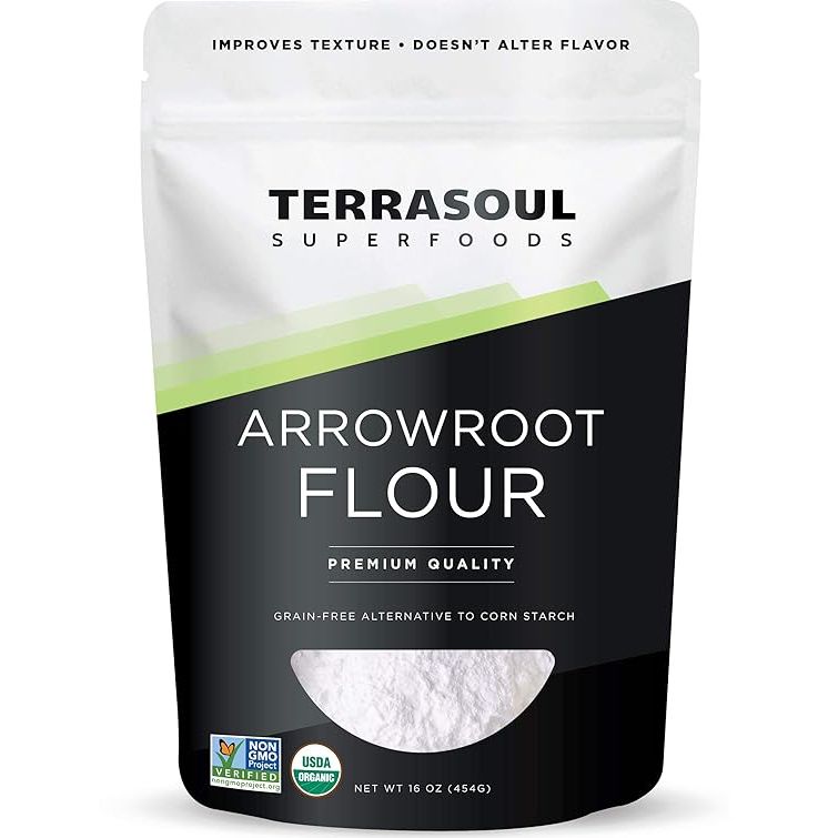 Terrasoul Superfoods Organic Arrowroot Flour is a gluten-free alternative to traditional baking flours. It is made from organic arrowroot, a starchy root vegetable known for its ability to improve the texture of baked goods.