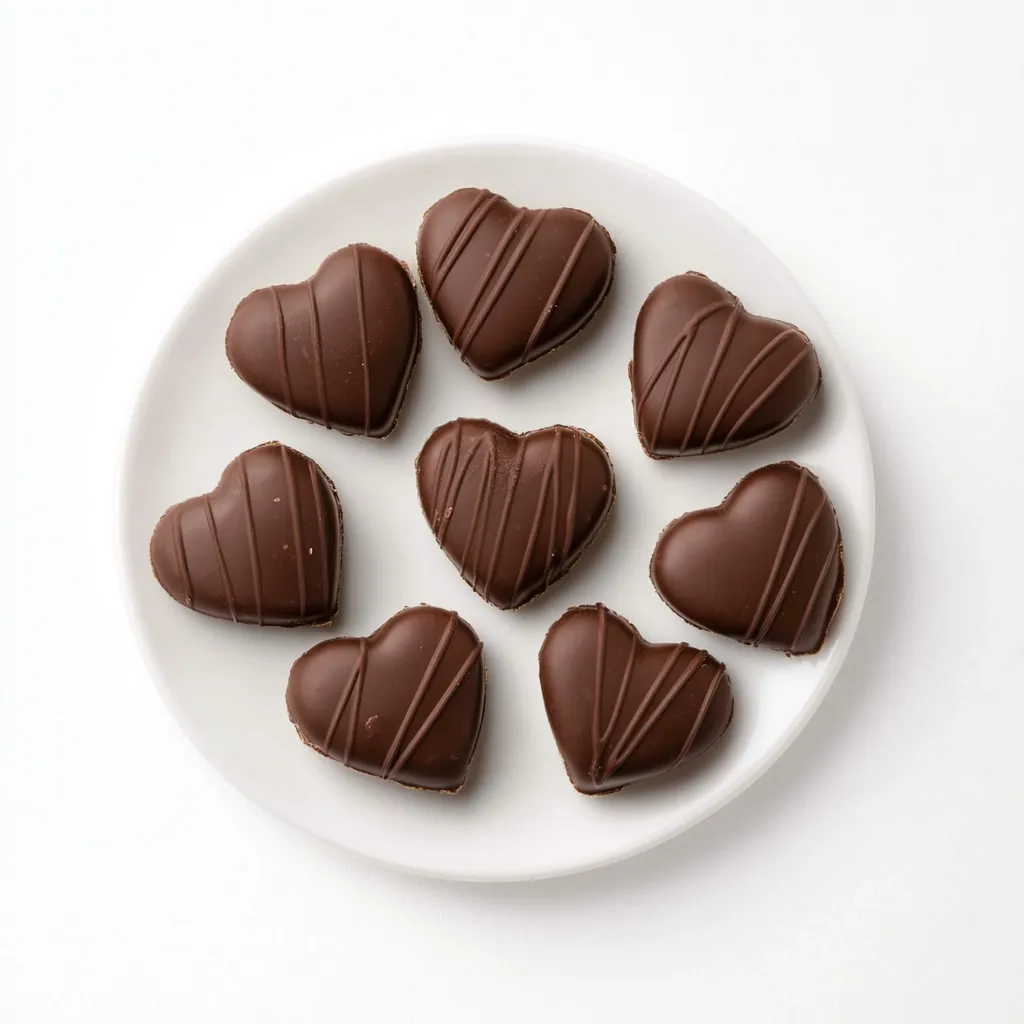 Schokoladenherzen, or Chocolate Hearts, are a delightful German confectionery ideal for chocolate lovers and perfect as a homemade gift. This recipe involves crafting heart-shaped treats using a rich and smooth chocolate base, often dark or milk chocolate, blended with finely chopped nuts or a hint of orange zest for depth of flavor. Once the chocolate is tempered to create a glossy finish, it is poured into heart-shaped molds and allowed to set until firm. The result is a batch of elegant and indulgent chocolate hearts that can be enjoyed as a dessert or given as a charming and thoughtful present for special occasions like Valentine's Day, anniversaries, or as a token of appreciation.