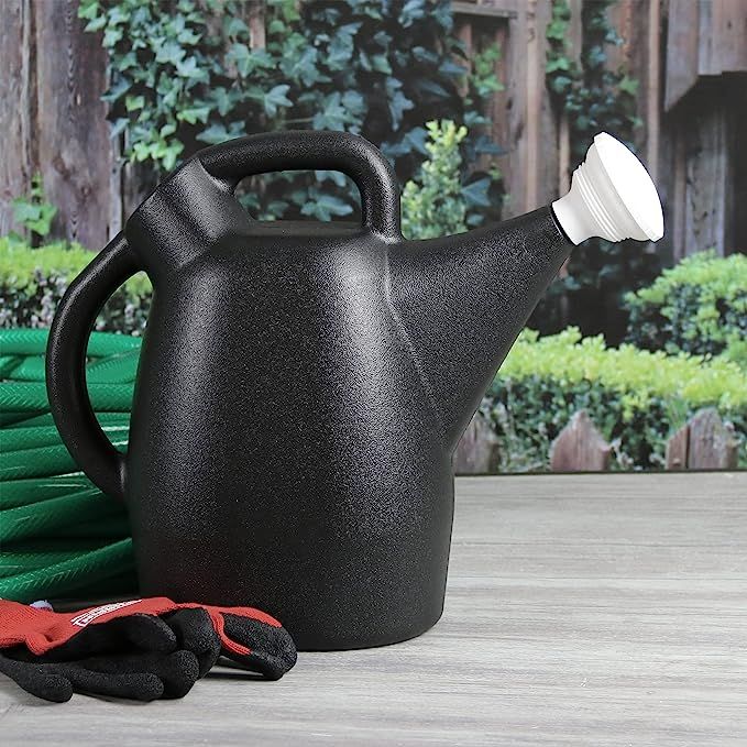The Chapin 47998 Made in USA 2-Gallon Tru-Stream Watering Can is a durable and eco-friendly choice for watering plants both indoors and outdoors. It is made from 100% recycled plastic, making it a sustainable option for gardeners. The 2-gallon capacity is perfect for small to medium-sized plants and gardens.