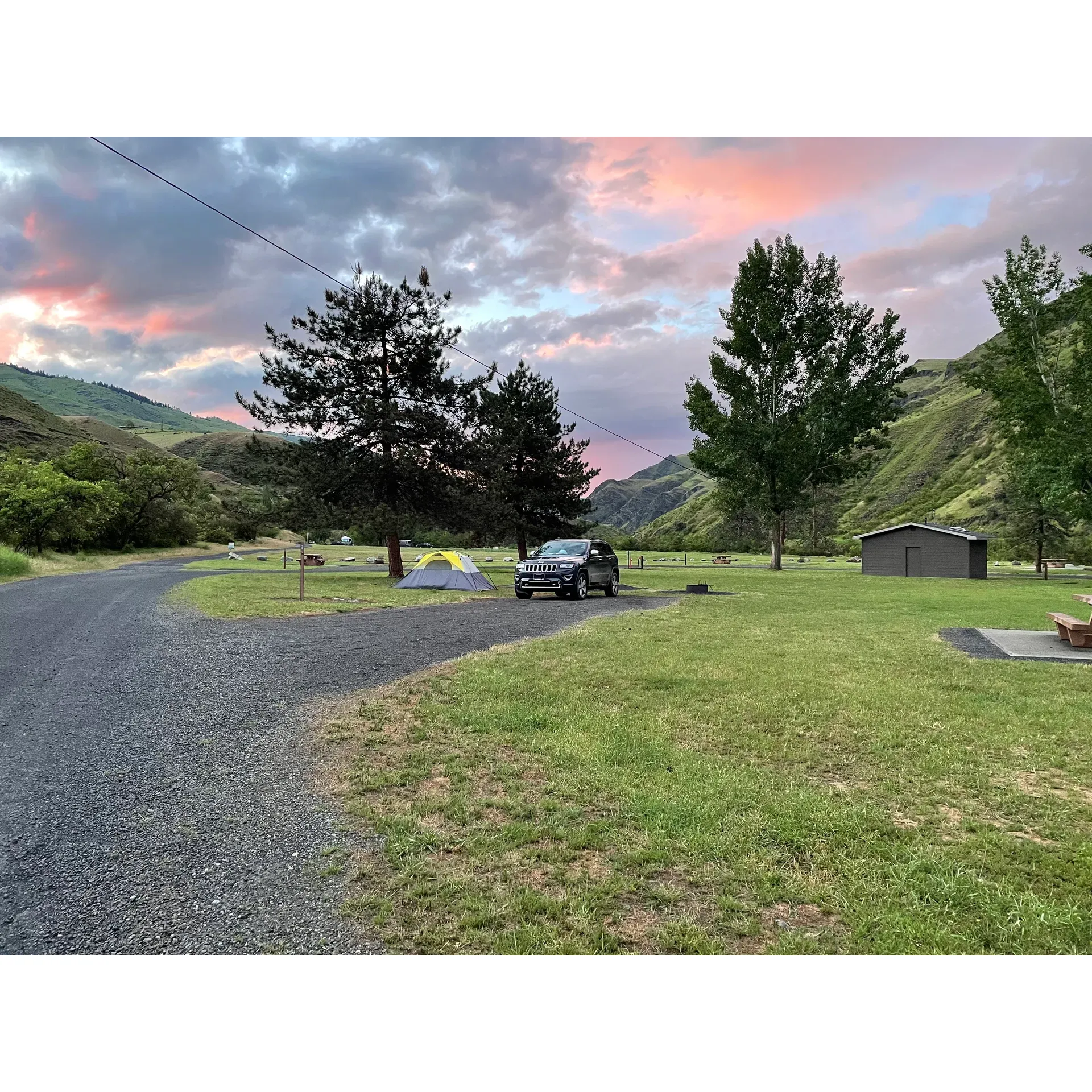 Hammer Creek Campground offers a serene and well-maintained outdoor experience for campers and nature enthusiasts alike. The welcoming park host enhances visitor stays with their friendliness and extensive local knowledge. Access to this peaceful retreat is effortless, thanks to the paved roads leading from Highway 95, ensuring a smooth journey to your destination.

Upon arrival, you'll discover the convenience of an accommodating boat launch, inviting anglers and boaters to explore the waterways. The campground's proximity to the Nez Perce National Historic Trail provides a unique opportunity for guests to immerse themselves in the rich history of the area.

Camping alongside the tranquil river, guests will appreciate the quiet ambiance that surrounds them, ideal for a restorative escape from the hustle and bustle of daily life. The grounds boast an abundance of grassy areas where children can freely run and play, making it an exceptional choice for family-friendly outdoor adventures.

Commitment to cleanliness is evident with facilities that are consistently maintained to a high standard. Bathrooms at the campground offer the convenience of running water, contributing to a comfortable and hygienic environment. Remarkably, even the bathrooms are noted for their pleasant scent, underscoring the attention given to ensuring a delightful camping experience.

Visitors often express a wish to extend their stay beyond a single night, captivated by the campground's beauty and the warmth of its hosts, who are known to generously supply firewood for the perfect campfire. Hammer Creek Campground promises a memorable and enchanting outdoor retreat for all who seek the joy of nature combined with the comforts of thoughtful amenities. Description by ChatGPT.