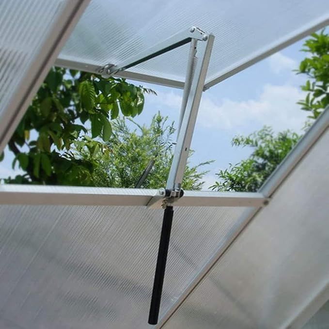 The Solar Heat Sensitive Automatic Greenhouse Vent Opener is a gardening tool designed to automatically control the temperature inside a greenhouse by opening and closing the roof vents. This helps to regulate the heat and humidity levels, creating an optimal environment for plant growth.