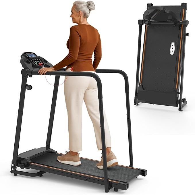 The Redliro walking treadmill is the perfect choice for seniors or individuals in recovery, with its long handrails providing extra support and stability to prevent falls. The 5-layer shock-absorbing, anti-slip running belt reduces joint strain and ensures a gentle impact workout experience. The powerful 2.