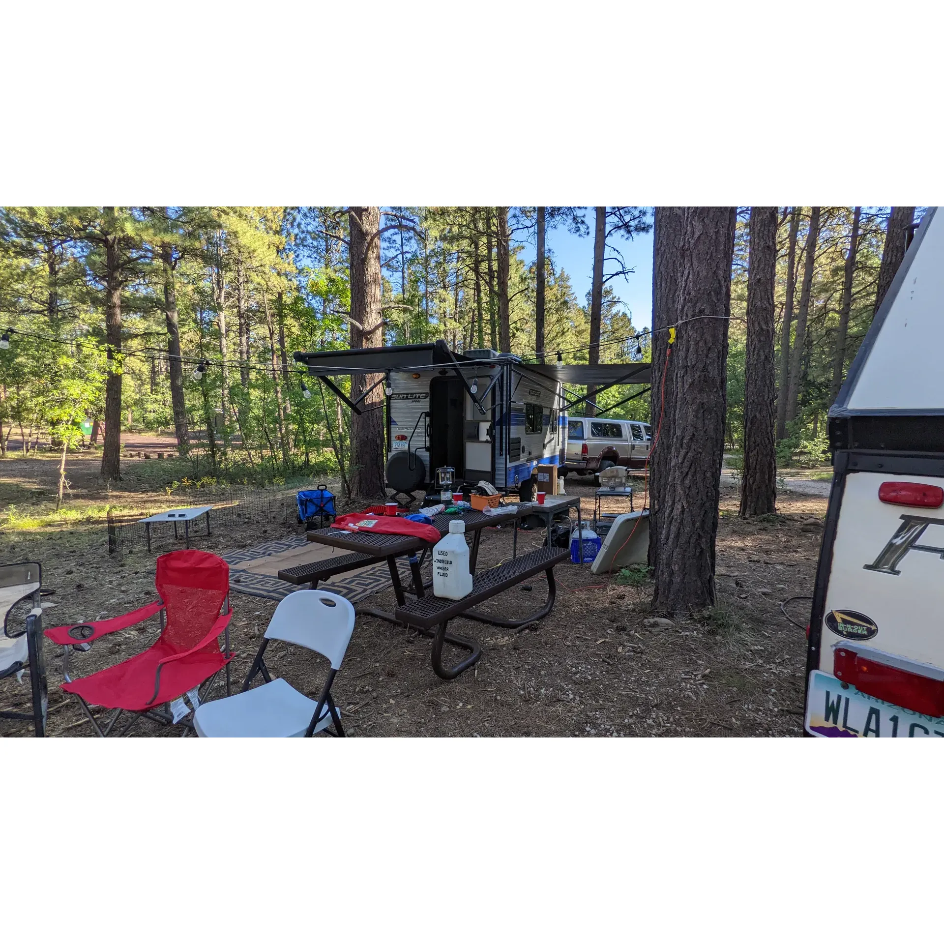 Dairy Springs Campground offers a serene and meticulously maintained outdoor experience perfect for campers seeking a tranquil woodland retreat. Managed by the friendly and welcoming hosts, Doug and his wife, this campground stands out for its exceptional upkeep and cleanliness. Guests often highlight the pristine conditions of the vault toilets, which appear to be so well-maintained that they feel brand new.

Visitors to Dairy Springs Campground can enjoy the convenience of on-site amenities such as firewood availability and well water, ensuring a comfortable stay amidst the trees. The campground is designed to accommodate diverse camping needs with ease of access for vehicles of all sizes, including spots suitable for trailer camping. The roads within the site are well-graveled and graded, adding to the overall accessibility and charm of the campground.

Set against the backdrop of the national forest and in close proximity to Mormon Lake village, this beautiful spot offers an escape into nature without feeling isolated. The lush, wooded surroundings make it an idyllic setting for families and couples alike, providing a peaceful haven away from busy city life.

Outdoor enthusiasts will appreciate Dairy Springs Campground for its close location to scenic hiking trails and the picturesque lakes Mary and Mormon, which are only a short distance away. With fantastic weather gracing the area particularly in the late spring and early summer, it is a prime location for campers to revel in the great outdoors while escaping the heat.

Overall, Dairy Springs Campground is celebrated as a favorite destination among its visitors, distinctive for its tranquil atmosphere, excellent weather, and the warm hospitality of its hosts, making it a cherished spot for many to return to year after year. Description by ChatGPT.