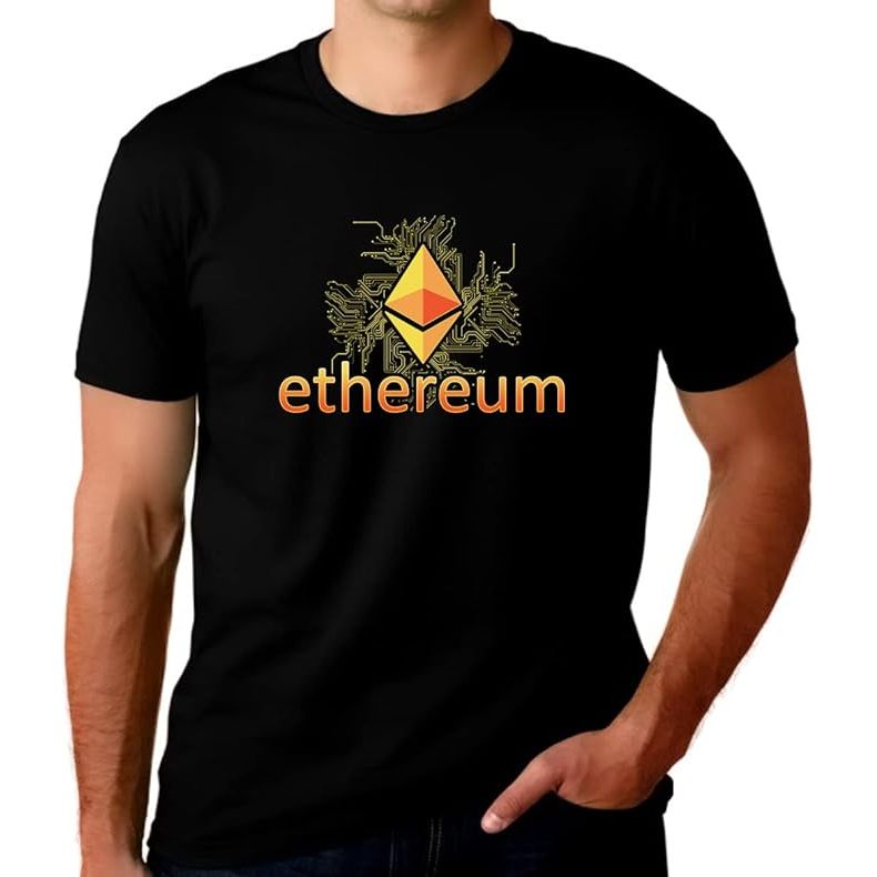 Plus Size Crypto Shirts for Men Ethereum Shirt Blockchain Shirt ETH Crypto Shirt Ethereum Shirt image