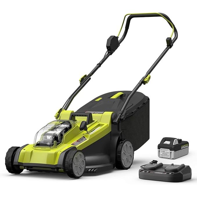 The 48V(2 x 24V) Cordless Brushless Lawn Mower Kit is a powerful and convenient option for maintaining your lawn. It comes equipped with a 4.0Ah battery and dual port charger, allowing for longer run times and faster charging. The 12-Gallon collection bag provides ample space for grass clippings, reducing the need for frequent emptying.