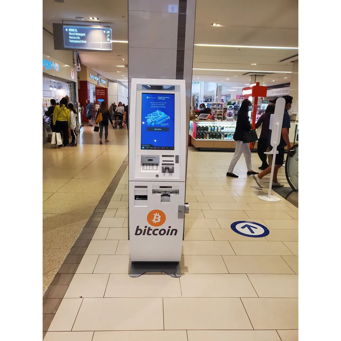 Located in the renowned West Edmonton Mall, the BitNational Bitcoin ATM offers convenient access for shoppers and crypto-enthusiasts looking to engage with digital currency. Amidst the bustling atmosphere of the mall, this kiosk serves as a physical touchpoint for secure Bitcoin transactions, ensuring a seamless experience for those wanting to convert their cash into cryptocurrency or vice versa.

Designed to meet the needs of both novice and seasoned crypto users, the BitNational Bitcoin ATM boasts user-friendly features that simplify the process of buying and selling Bitcoin. Positive feedback often highlights the swift and trouble-free nature of transactions made at this kiosk.

With its strategic position on the 1st floor of the West Edmonton Mall, customers appreciate the ease of accessing the ATM while enjoying their shopping experience. The BitNational Bitcoin ATM is lauded for its role in enhancing the mall's modern edge by integrating the world of digital currency with traditional retail.

Patrons continue to choose BitNational Bitcoin ATMs for their reliability and straightforward operations. The kiosk stands as an example of the growing presence of cryptocurrency in everyday commerce, providing a tangible service for those looking to participate in the ever-evolving landscape of digital finance. Description by ChatGPT.