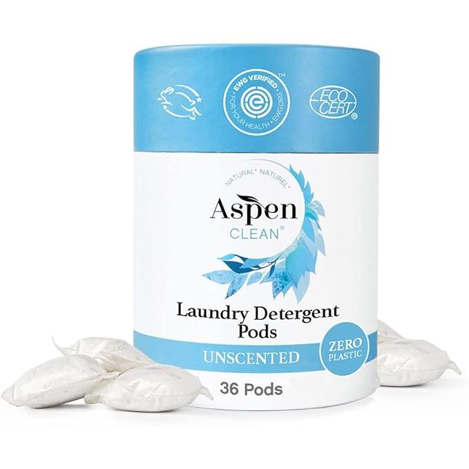 AspenClean's Unscented Laundry Pods offer a convenient and environmentally-friendly way to clean your clothes. These pods are free of synthetic fragrances, making them a great option for individuals with sensitivities or allergies to scents.