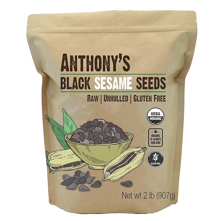 Anthony's Organic Black Sesame Seeds are a high-quality product that comes in a 2 lb package. These seeds are raw and unhulled, making them a nutritious addition to your diet. They are batch tested and verified to be gluten-free, making them suitable for individuals with gluten sensitivities or allergies.