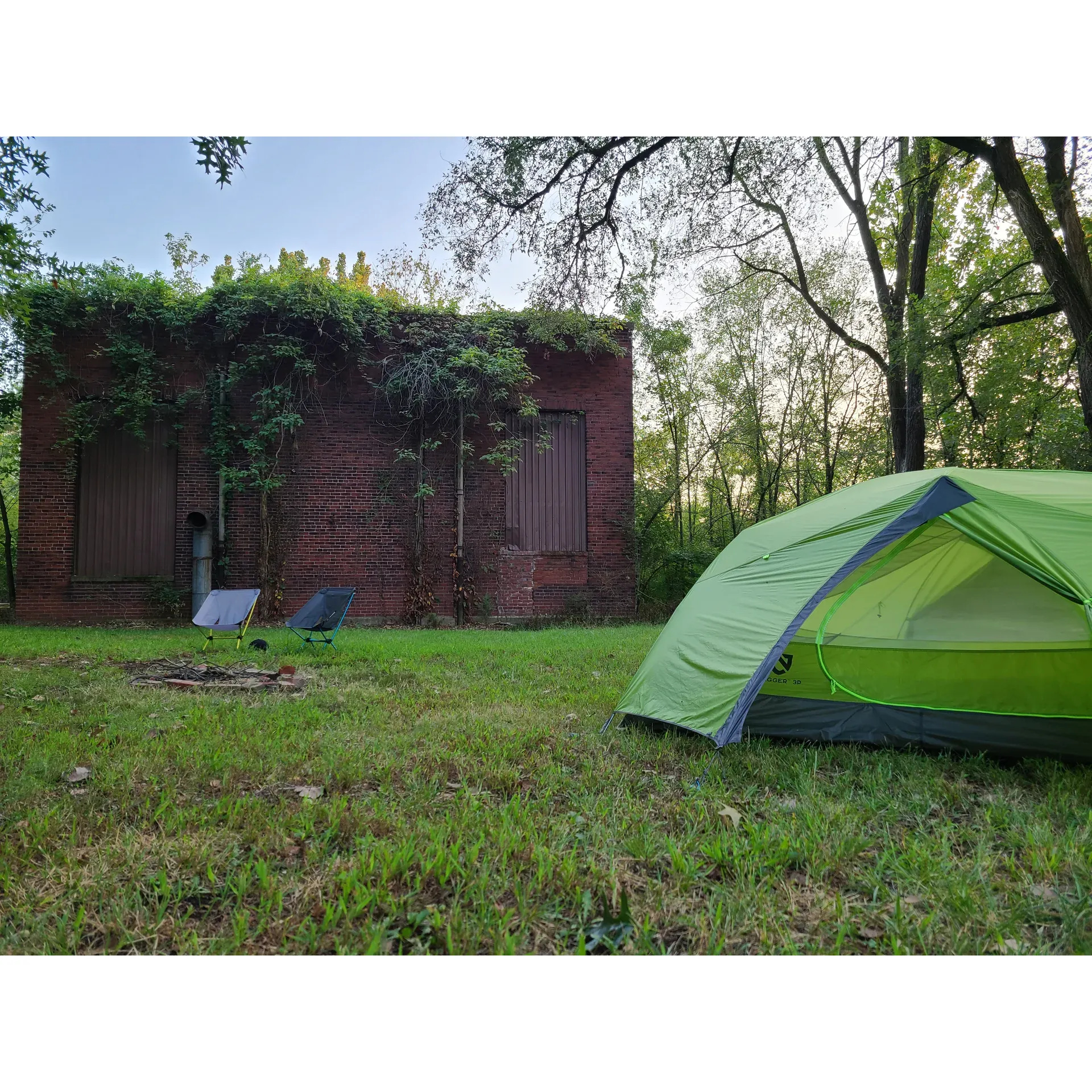 Katy Roundhouse provides a serene and welcoming stop for outdoor enthusiasts looking to explore the scenic beauty along the Katy Trail. This charming campground in New Franklin, MO, is an ideal destination for both tent and RV campers looking for an authentic outdoors experience. Guests often praise the reasonably priced spacious sites and the convenience of direct trail access, allowing you to hop on your bike and begin your journey with ease.

Campers revel in the value offered by Katy Roundhouse, highlighting the excellent amenities such as a clean and well-maintained bathhouse complete with hot showers, which add comfort to the rustic camping experience. The availability of a 115 Volt Plug-In and potable water at the campground assures that basic needs are effortlessly met.

The friendly on-site management garners appreciation for their exceptional service and helpfulness, contributing to an enjoyable and stress-free visit. Whether you choose to relax at your campsite adorned with a picnic table and fire ring or venture to nearby Rocheport for additional sightseeing, the Katy Roundhouse supports your adventure with practicality and charm.

Appreciated for its tranquil ambiance, the campground's neatly manicured grounds and the variety of flora enhance the site's allure. Strategically positioned trash cans ensure a tidy environment, and the option to purchase firewood encourages cozy evenings under the stars. With its distinct separation of tent and RV areas, every guest is afforded a sense of privacy and space.

The simplicity of the self-registration process allows guests flexibility upon arrival, particularly during the less crowded seasons. Regular travelers and first-time visitors alike recommend this campground for a secure and relaxing retreat while traversing Missouri's renowned Katy Trail. Description by ChatGPT.