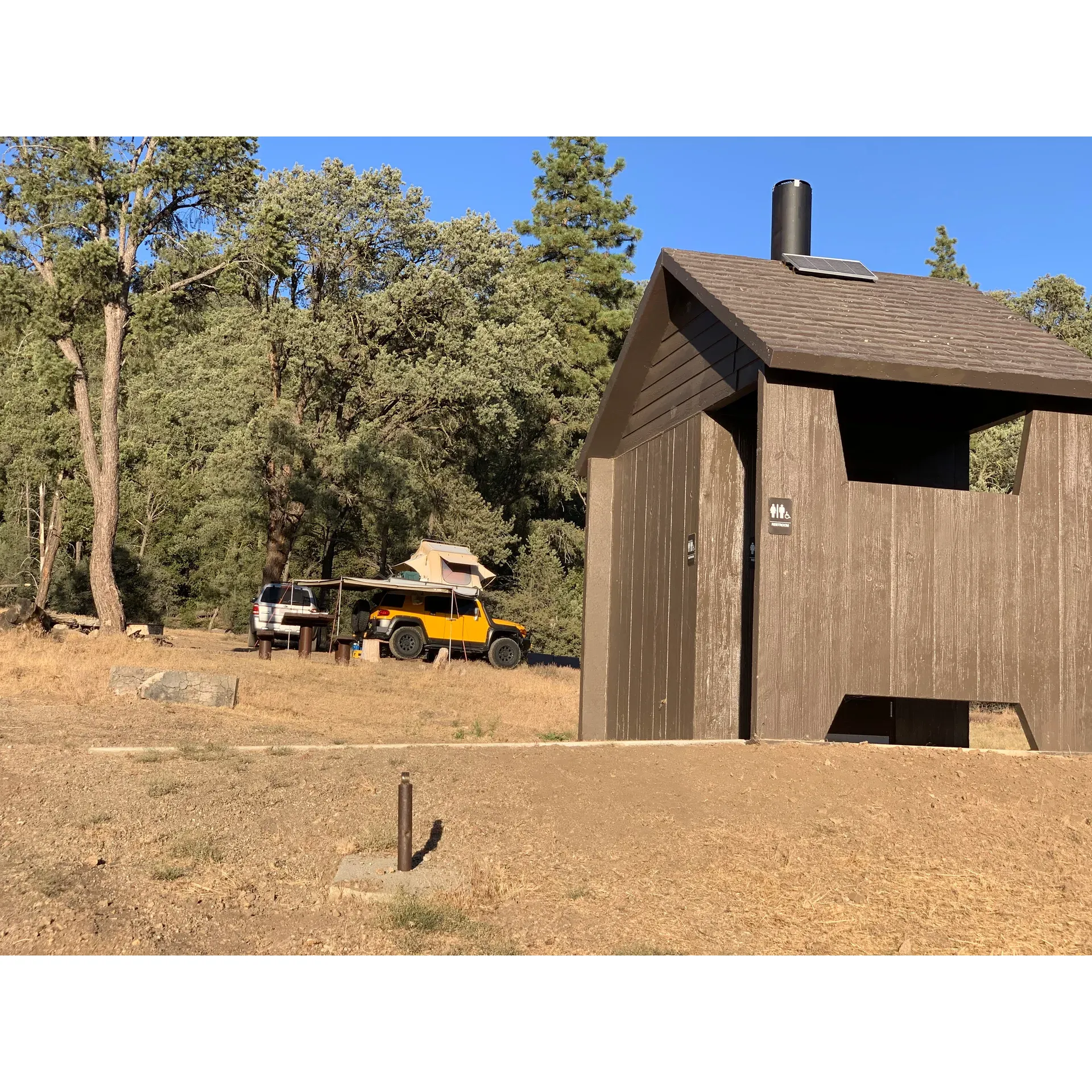 Caballo Campground presents itself as a tranquil escape for camping enthusiasts looking for a serene outdoor experience. This modest-sized campground boasts a unique location atop the significant and fascinating geological feature of the San Andres fault, providing guests with a distinctive natural backdrop for their stay. With an intimate setting of around five well-maintained campsites, visitors can enjoy a sense of exclusivity and privacy not often found in larger campgrounds.

The campground caters to those who appreciate the simplicity of the great outdoors, offering the essential amenities to ensure a comfortable stay without diluting the rustic charm of camping. A select number of sites offer partial shade, allowing guests to choose according to their preference for sun or protection from the elements. The area remains peaceful, making it the perfect spot for campers who wish to relish in the quietude of nature, star gaze, or enjoy undisturbed time with loved ones.

Cleanliness is clearly a priority at Caballo Campground, with well-maintained facilities contributing to a pleasant and hygienic environment. Visitors can expect an ample supply of necessities such as toilet paper, reflecting the attention to guest comfort and convenience. The campground's straightforward approach to lodging is accompanied by its commitment to maintaining a clean and inviting setting for all who choose to stay.

For those in pursuit of a straightforward, peaceful, and clean camping experience amidst the captivating allure of a geological wonder, Caballo Campground provides a wonderful retreat. Here, the simplicity is part of the charm, offering a getaway that reconnects guests with the basics of nature and the joys of outdoor living. Description by ChatGPT.