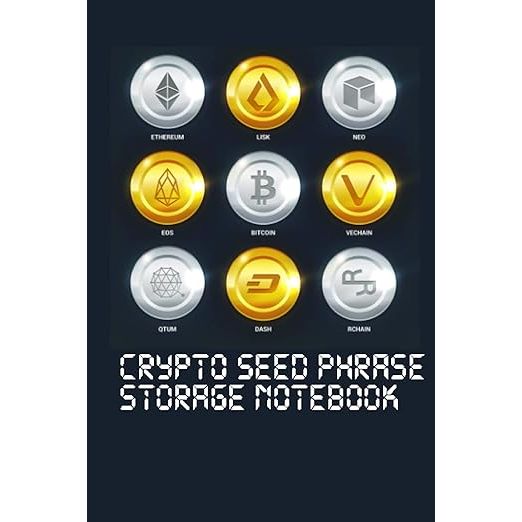 Crypto Seed Phrase Storage Notebook - Backup and keep your cryptocurrency wallet and coin safe, write your mnemonic key phrases in this journal - Volume 9 image