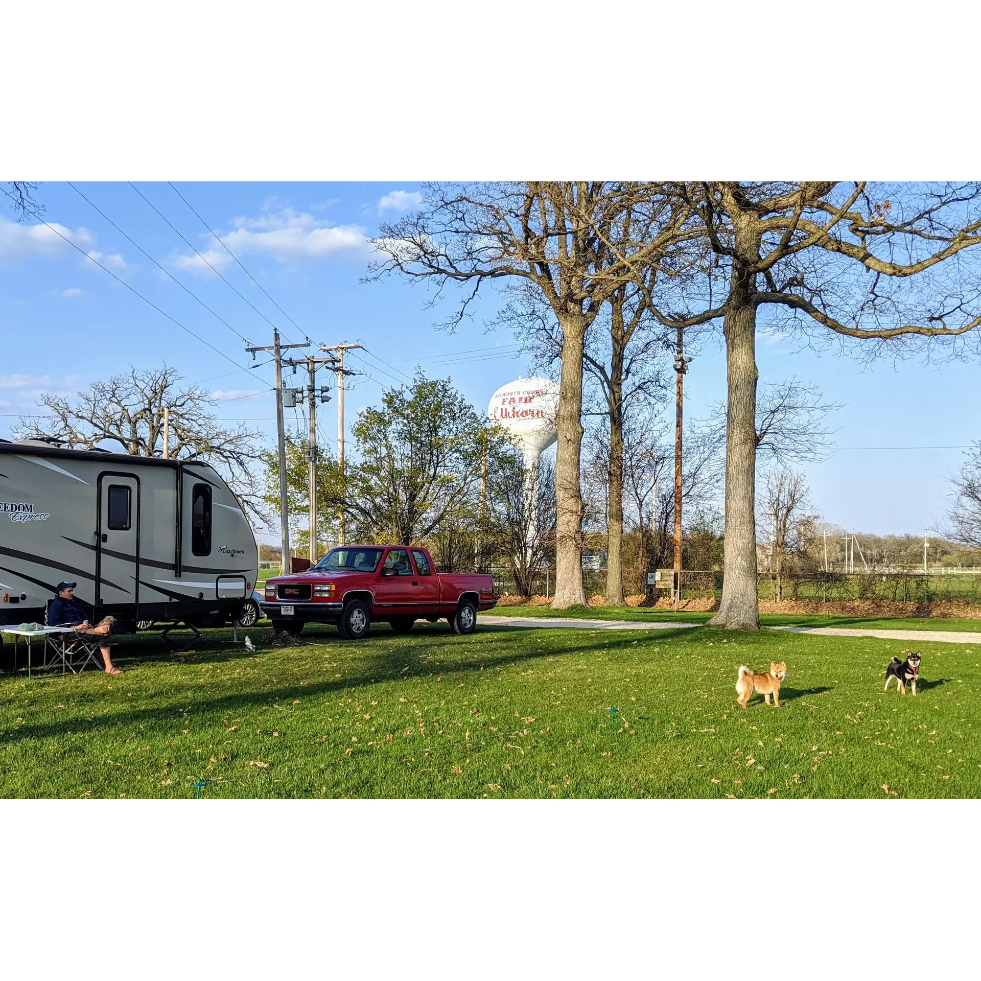 Elkhophorn Campgrounds offers a serene and convenient retreat for campers and RV enthusiasts looking for the perfect stopover or a leisurely stay. This lovely campground provides easy access to essential utilities such as electricity and water, ensuring a comfortable experience for guests in their home away from home. The site layout encourages a sense of privacy and tranquility, often providing guests with a pleasantly quiet and uncrowded atmosphere, especially during off-peak times.

The grounds are well-maintained, with grassy areas neatly trimmed and rubbish diligently collected. Guests appreciate the enveloping shade provided by mature trees in select areas, particularly during sunny days. While some have noted that signage could be clearer, finding the perfect spot can be an adventure in itself, and the management is responsive in assisting guests with site selection.

Beyond the practical amenities, Elkhorn Campgrounds is steeped in a friendly and inviting community spirit, evident during events like the jolly jaripeos, which bring together locals and visitors for a cultural celebration that adds a unique and memorable touch to the camping experience.

For those looking to explore the local sights, the campground's prime location makes it a great home base. Visitors can enjoy the convenience of cycling into town or taking a quick trip to nearby attractions such as Lake Geneva or Alpine Valley Music Theatre, with shuttle services available for ease of transportation.

During special occasions like the annual Ribfest, guests can indulge in great food and music just steps away from their campsite, adding another layer of excitement to their stay. Although such events bring a lively vibe to the campground, the atmosphere remains pleasantly respectful.

Overall, Elkhorn Campgrounds is a wonderful choice for those seeking a harmonious balance of outdoor charm, friendly community interaction, and convenient access to local culture and entertainment. Whether passing through or settling in for a spell, guests are sure to appreciate the amenities, the scenery, and the welcoming ambiance that this campground has to offer. Description by ChatGPT.