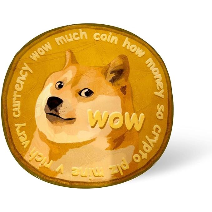 The Dogecoin Cryptocurrency Round Fleece Throw Blanket is a plush and soft polyester blanket with a cozy design that is perfect for decorating your home. Measuring 60 inches in diameter, this blanket is ideal for use on a sofa or bed, adding a touch of warmth and comfort to any room.