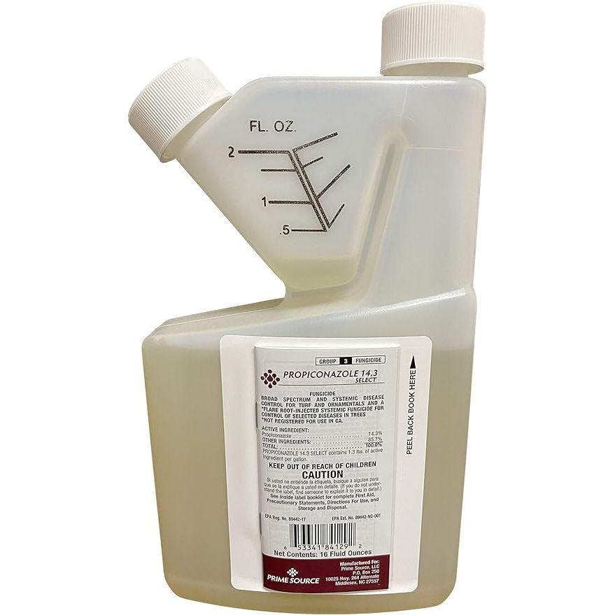 Select Source Propiconazole 14.3 Pint Select Fungicide is a powerful fungicide designed to control a variety of fungal diseases in turf grasses and ornamental plants. The active ingredient, Propiconazole, effectively targets and eliminates common pathogens such as dollar spot, brown patch, and powdery mildew. With a concentration of 14.