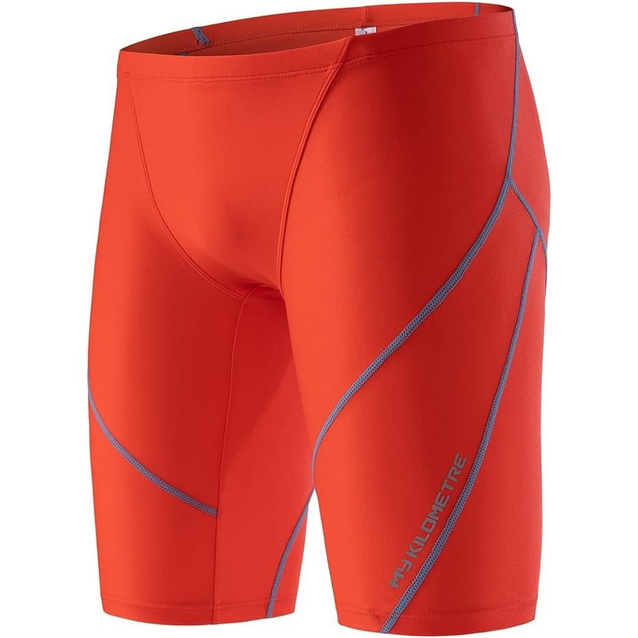 The MY KILOMETRE Men's Swimsuit Jammer is a solid swim jammer designed for endurance, long racing, and training. Made from high-quality materials, this swimsuit provides a comfortable and secure fit for swimmers of all levels. The jammer style offers coverage and support while allowing for freedom of movement in the water.