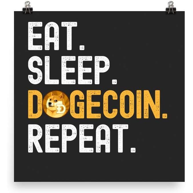 Dogecoin Poster is a design featuring the iconic Shiba Inu dog from the popular Dogecoin cryptocurrency meme. The poster typically includes the logo or symbol of Dogecoin along with phrases or images related to the internet sensation. It is a playful and humorous way for fans of the cryptocurrency to show their support for the digital coin.