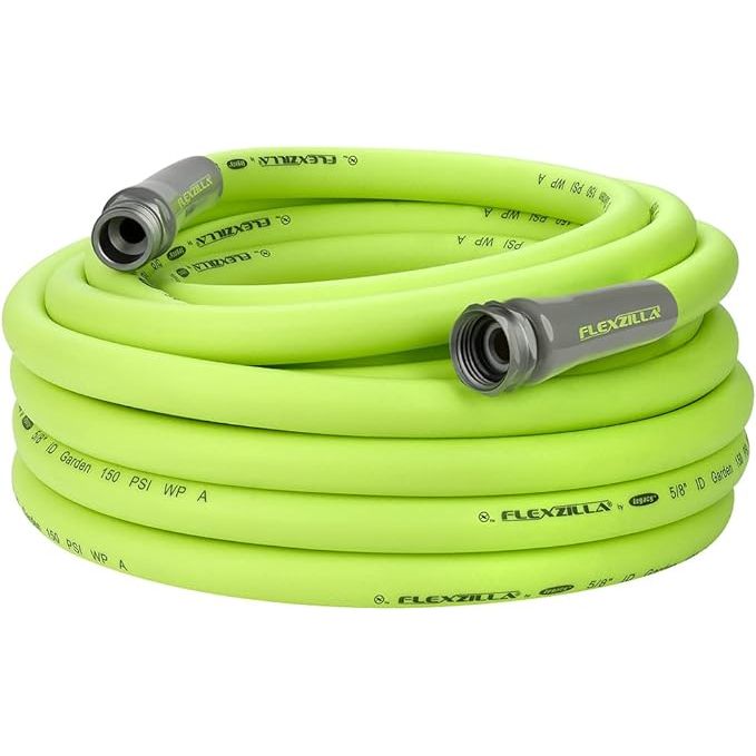 The Flexzilla Garden Hose is a high-quality 5/8 inch diameter, 50-foot long hose that is ideal for heavy duty outdoor use. Made with a durable yet lightweight material, this hose is easy to maneuver and kink-resistant, making it a practical choice for watering gardens, lawns, and other outdoor spaces.