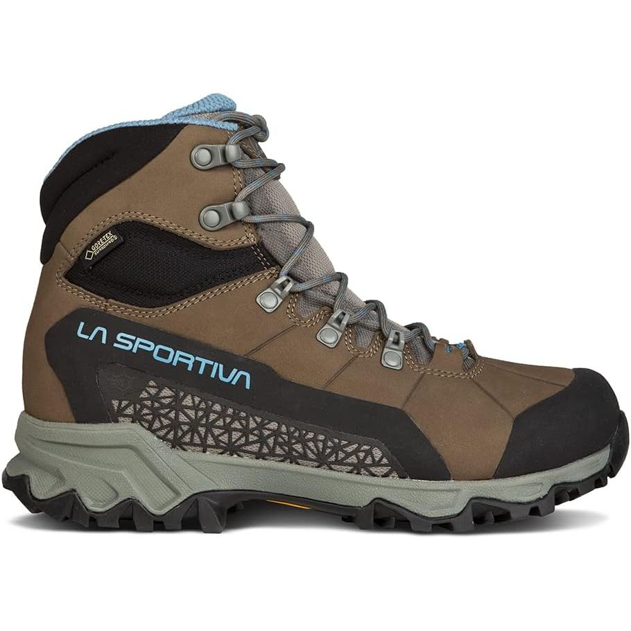 he La Sportiva Women's Nucleo High II GTX Hiking Boots are a high-performance option for women looking for a durable and comfortable hiking boot. These boots are made with a waterproof Gore-Tex lining, making them perfect for hiking in wet conditions.