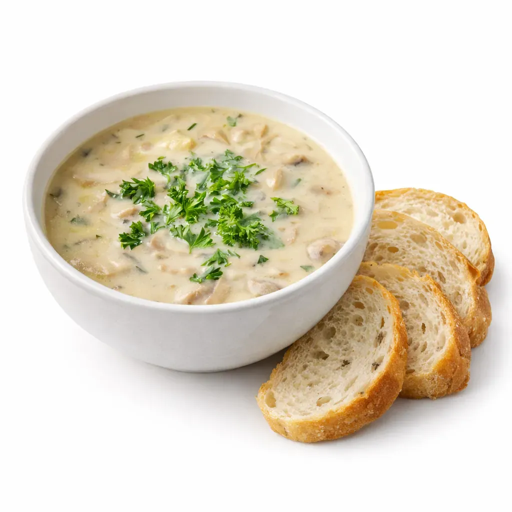 A comforting and creamy mushroom soup inspired by Dutch cuisine, perfect for chilly days and easy to prepare. Enjoy it as an appetizer or light main course, best served with fresh bread.