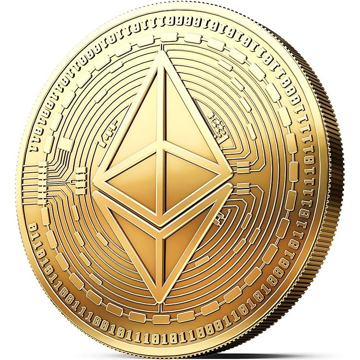 Looking for a unique and luxurious physical Ethereum coin? Introducing the GOLD-PLATED Ethereum Coin, a ferro coin covered in 24-carat gold. This is a stunning addition to any coin collection, a truly unique collector's piece.