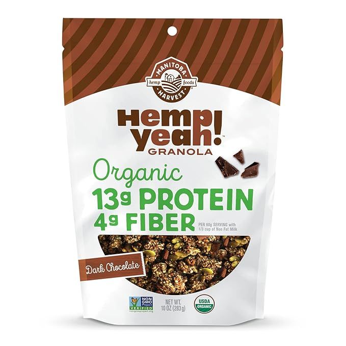 Manitoba Harvest Hemp Yeah! Granola is a delicious, nourishing snack made with wholesome ingredients like whole grain oats, dark chocolate chunks, and of course, hemp hearts. Each 10oz bag contains 13g of protein, making it an excellent choice for those looking to add more plant-based protein to their diet.