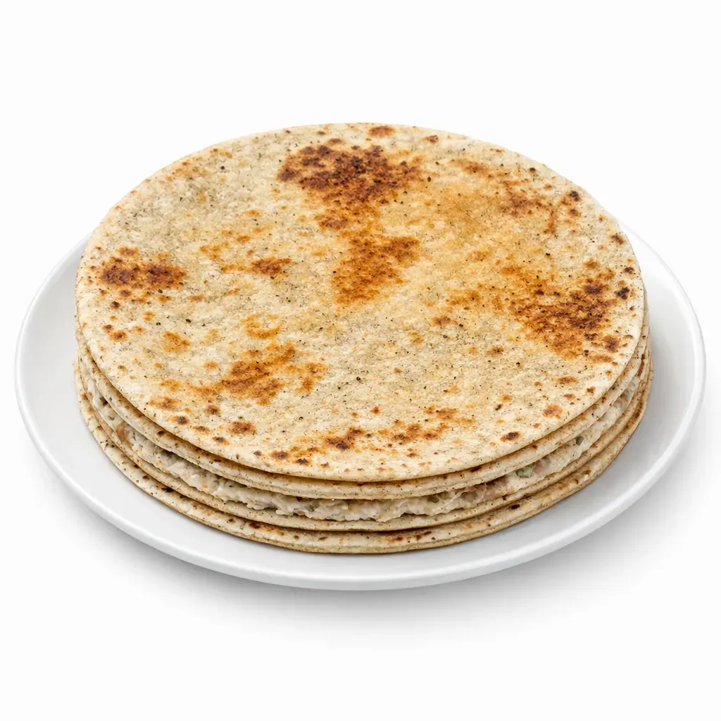 Huni Roshi is a delightful coconut flatbread from the Maldives, traditionally served with dishes like rihaakuru or mas huni, offering a tender bite with a hint of coconut flavor.